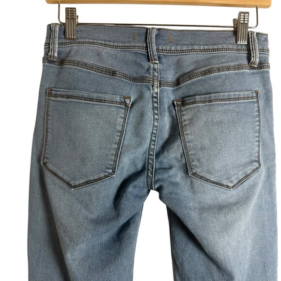 Free People Low Rise Stretch Denim Blue Light Wash Skinny Jeans Size 25 - Picture 5 of 7